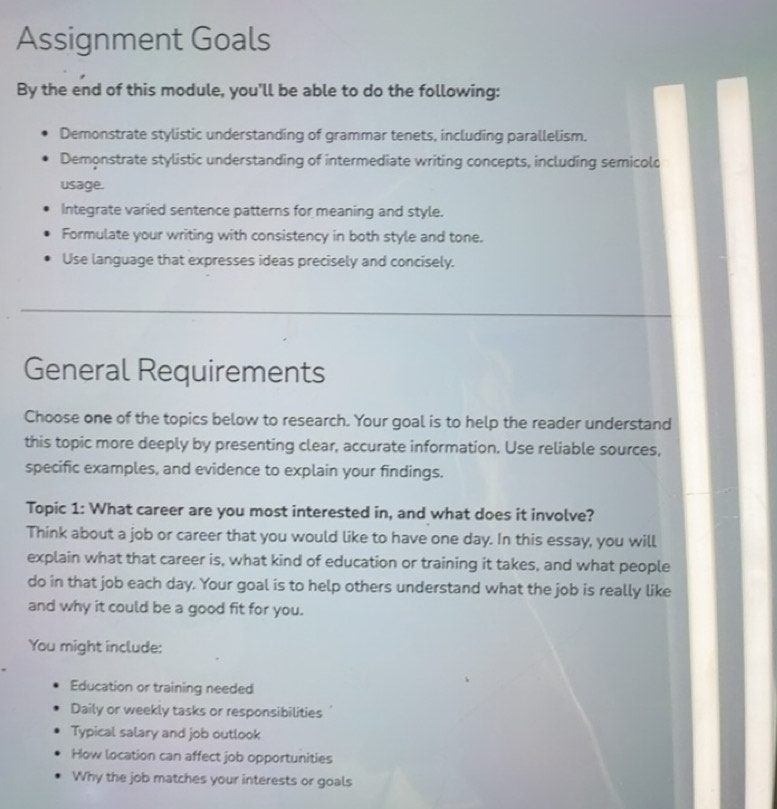 Solved: Assignment Goals By the end of this module, you'll be able to ...