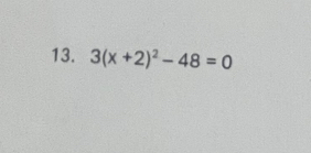 3(x+2)^2-48=0