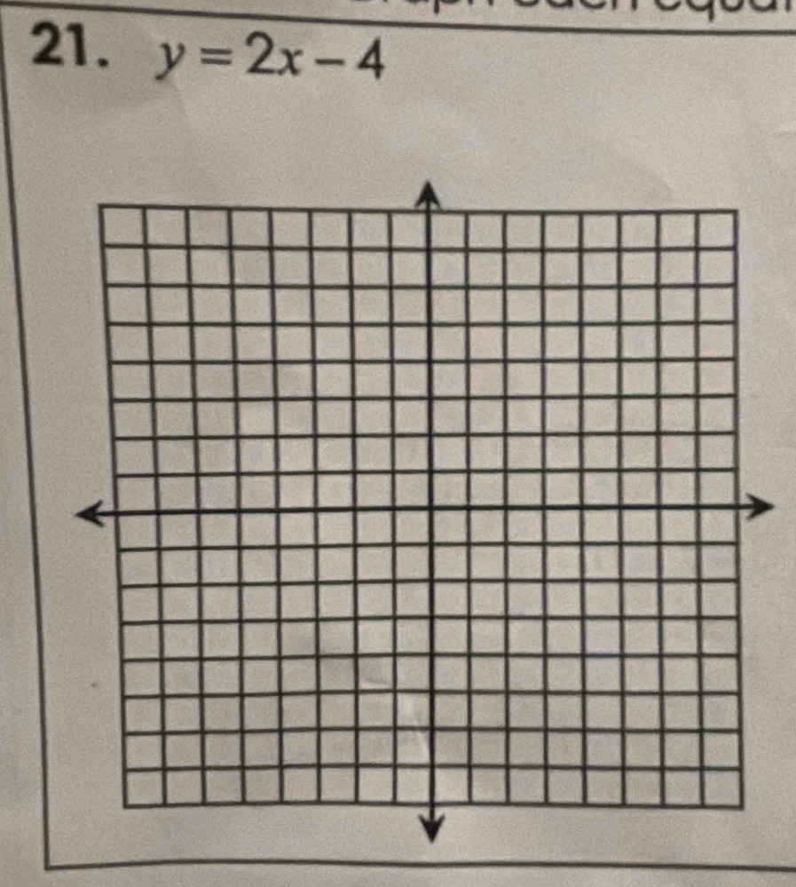 y=2x-4