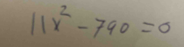 11x^2-790=0