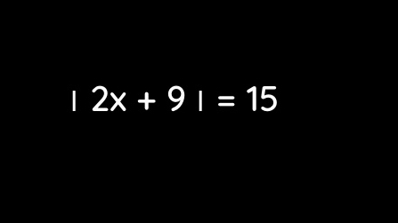 vert 2x+9space vert =15