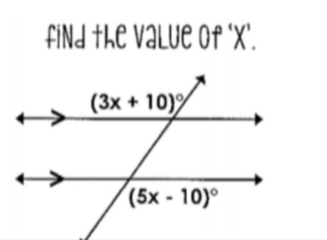 find the value of 'X'.