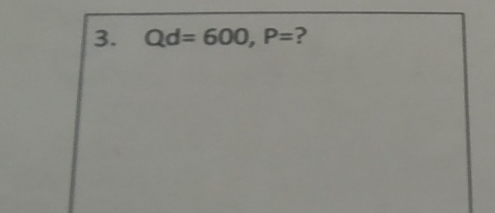 Qd=600, P= ?