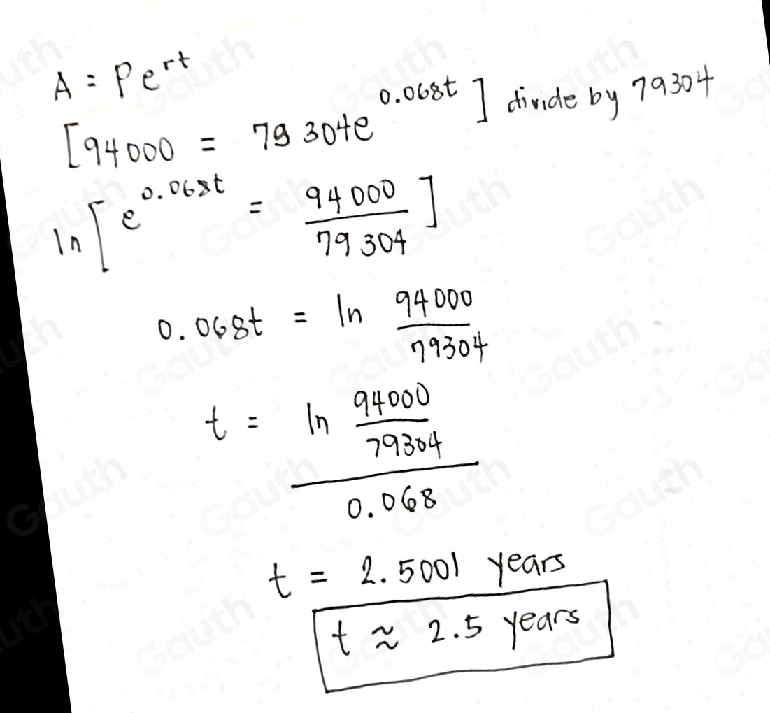 Solved: Use the continuous compound interest formula to find the ...