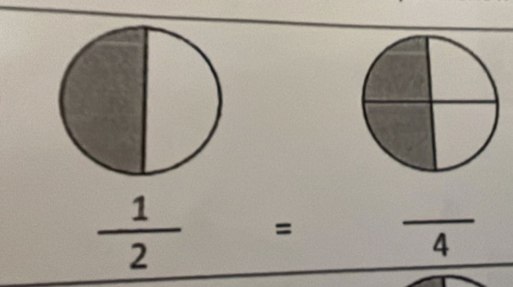 ^□ 
 1/2 = □ /4 
frac □ 