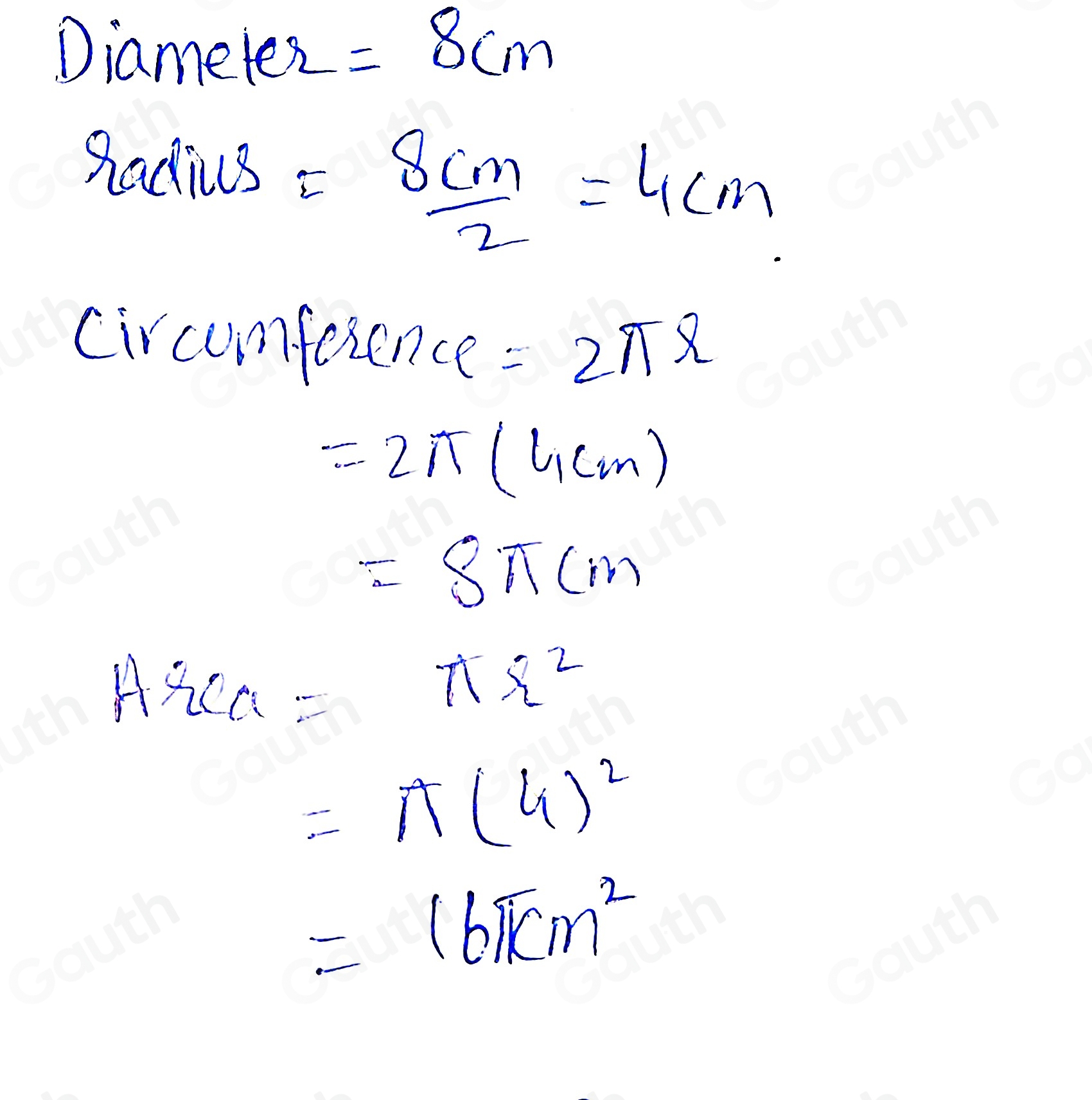 Solved: Geometry Formula Sheet Find the circumference and area of the ...