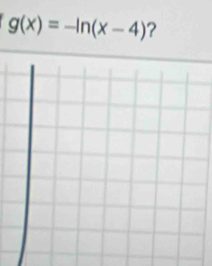 g(x)=-ln (x-4) ?