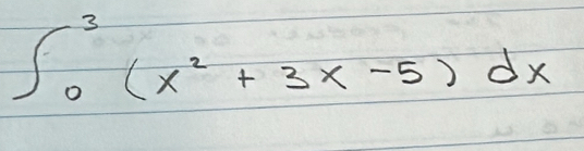 ∈t^3_0(x^2+3x-5)dx