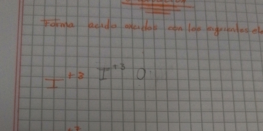 roma acido onadlas can loe agun ese
I^(+3)I^(+3)O