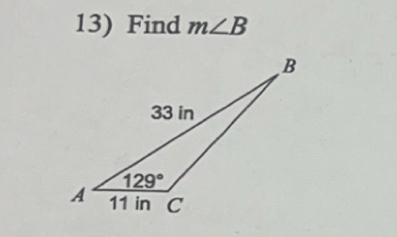 Find m∠ B