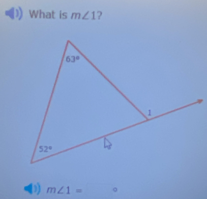 What is m∠ 1 ?
2 m∠ 1= 。