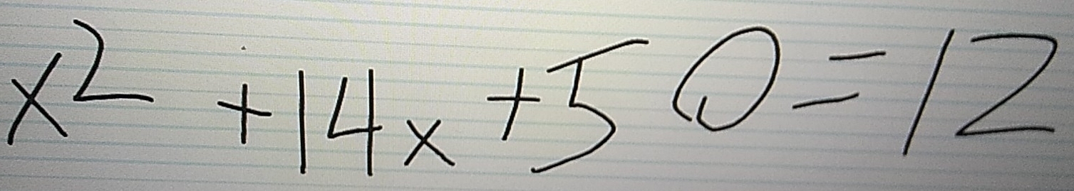 x^2+14x+50=12