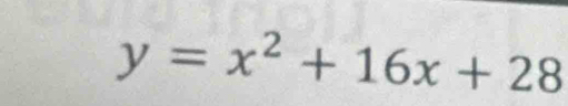 y=x^2+16x+28