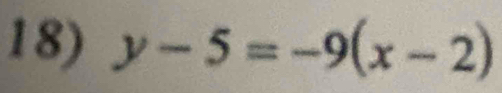 y-5=-9(x-2)