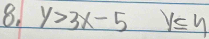 y>3x-5y≤ 4