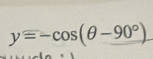 y=-cos (θ -90°)