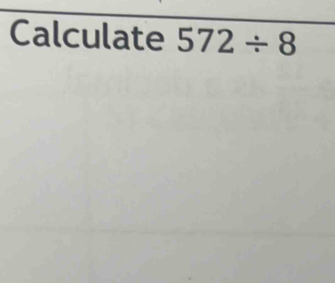 Calculate 572/ 8