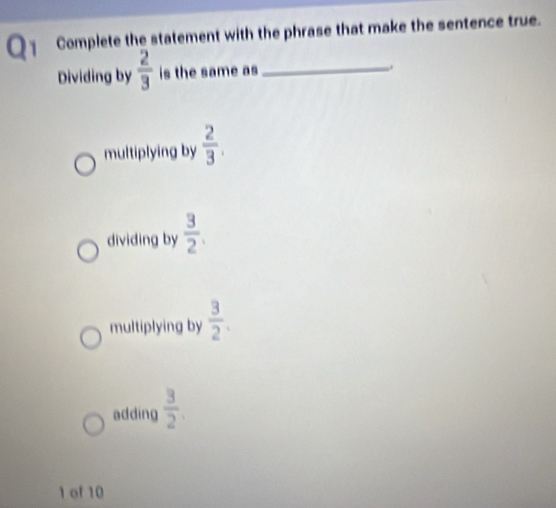 Solved: Complete the statement with the phrase that make the sentence ...
