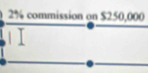 2% commission on $250,000