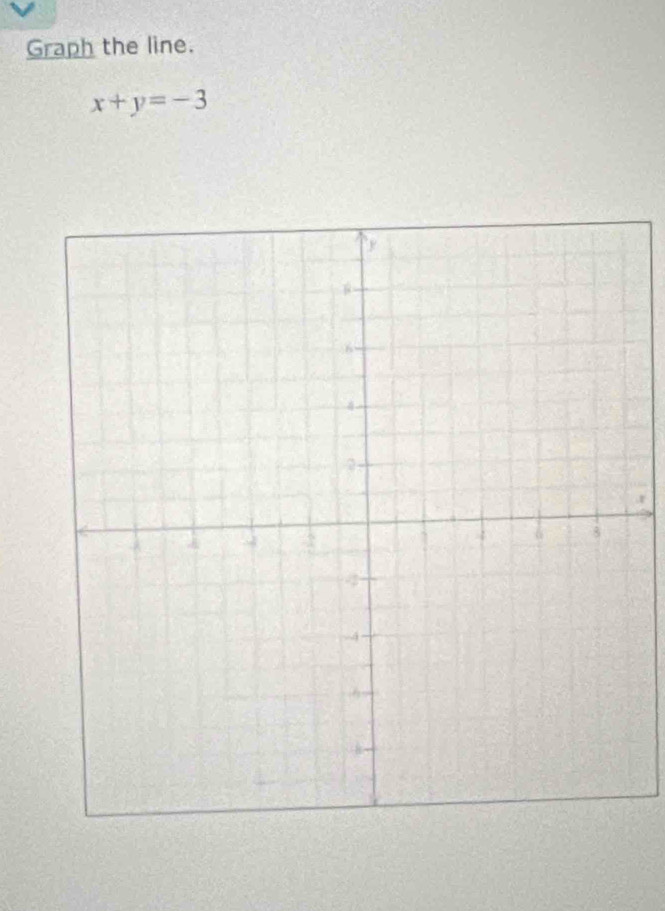 Graph the line.
x+y=-3
r