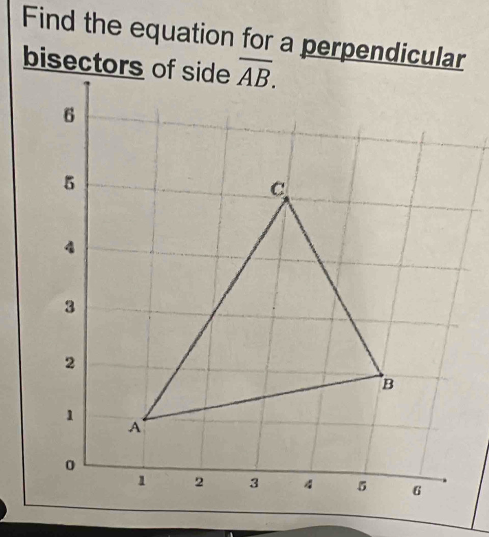 Find the equation for a perpendicular