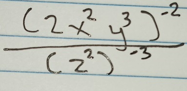 frac (2x^2y^3)^-2(2^2)^-3