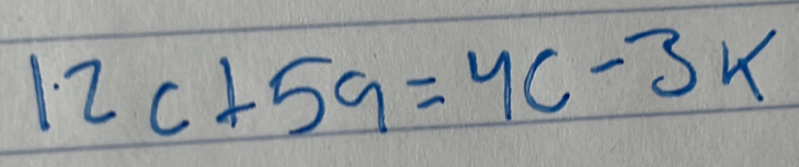 12c+59=4c-3k