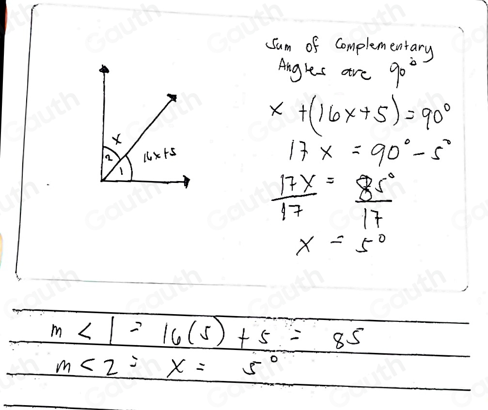 solved-the-angles-shown-are-complementary-angles-determine-the