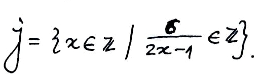 y= x∈ Z| 6/2x-1 ∈ Z.