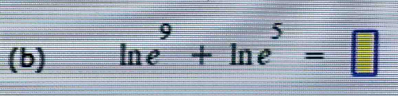 ln e^9+ln e^5=□