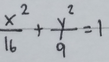  x^2/16 + y^2/9 =1