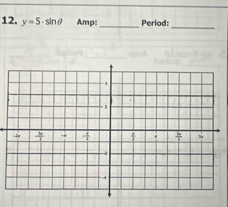 y=5· sin θ Amp:_ Period:
_