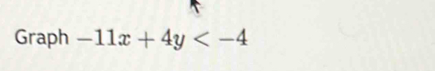 Graph -11x+4y