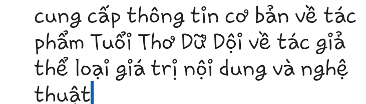 cung cāp thòng tin co bān vè táo 
phan Tuǒi Thó Dú Dói vè tác giā 
thè loaigiā trinài dung vànghé 
thuat