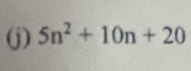 5n^2+10n+20