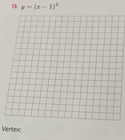 y=(x-1)^2
Vertex: