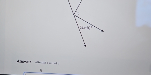 (4s-6)^circ 
Answer Attempt 1 out of 2