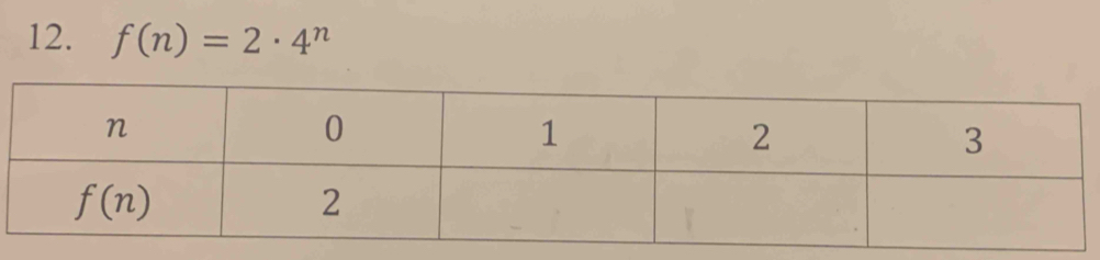 f(n)=2· 4^n