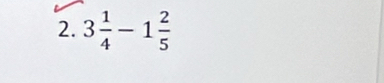 3 1/4 -1 2/5 