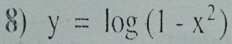 y=log (1-x^2)