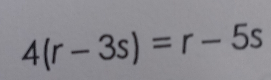 4(r-3s)=r-5s