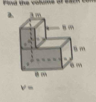 Find the volume 
B、
V=