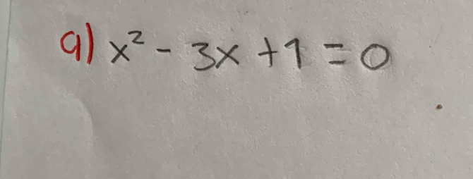 al x^2-3x+1=0