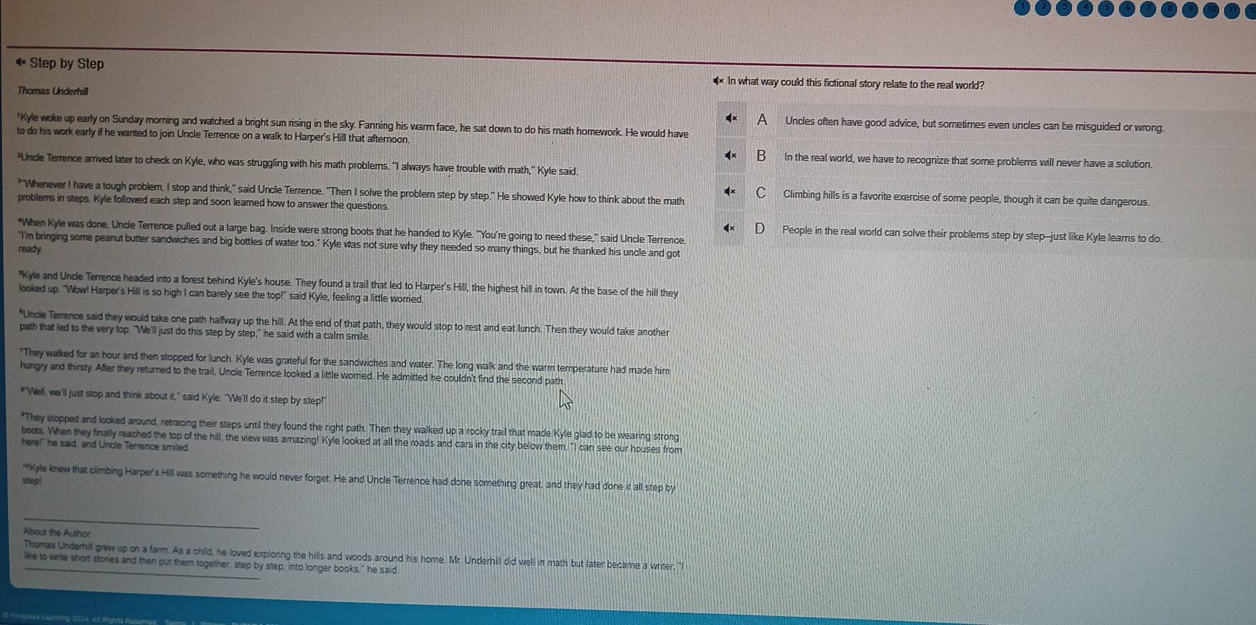 Solved: Step by Step ** In what way could this fictional story relate ...