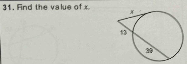 Find the value of x.