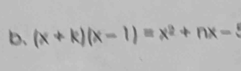 (x+k)(x-1)=x^2+nx-3