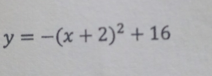 y=-(x+2)^2+16