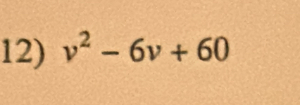 v^2-6v+60