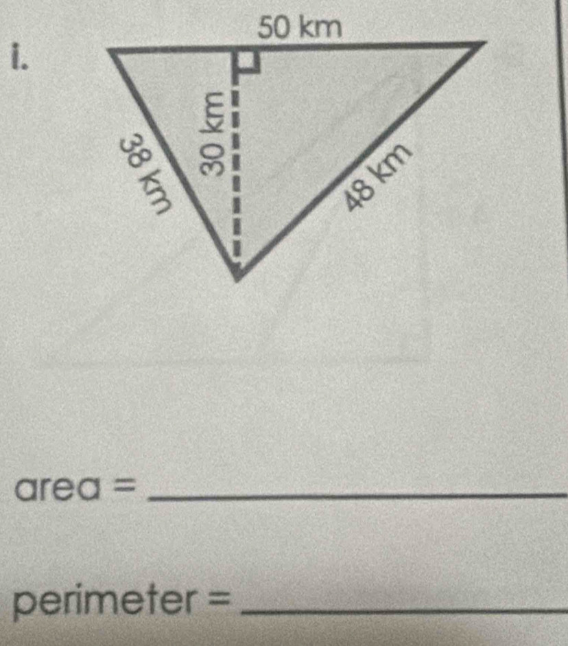 area= _ 
perimet c° r= _