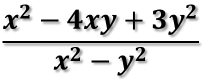  (x^2-4xy+3y^2)/x^2-y^2 